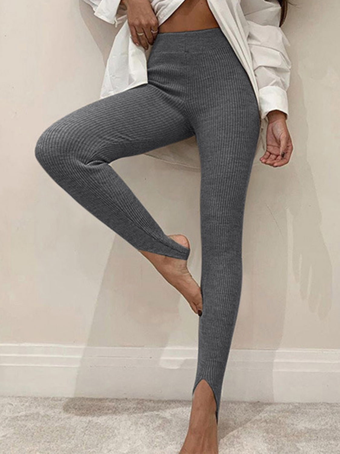 Ribbed Mid Waist Leggings